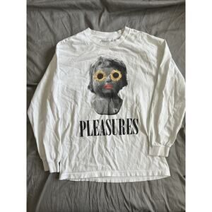 Pleasures Flower Child White Long sleeve Mens Size L FADED Doll Version 6.0